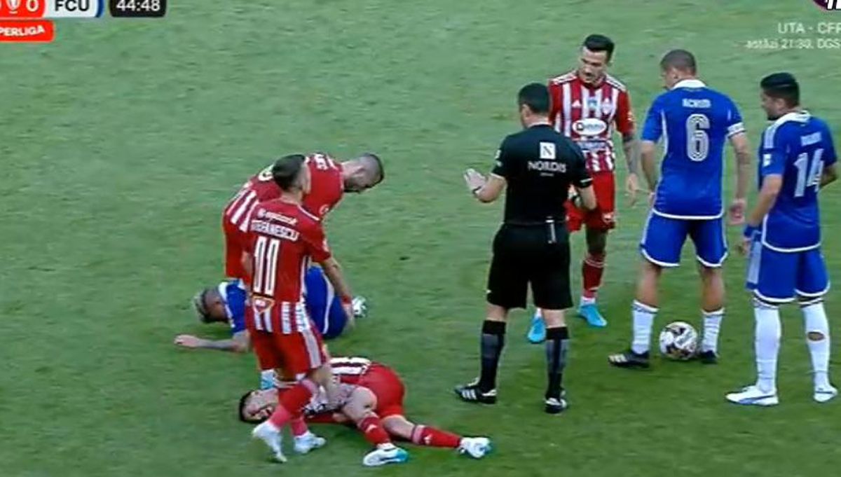 FOTO Matheus Mascarenhas, fault dur la Jonathan Rodriguez în Sepsi - FCU Craiova