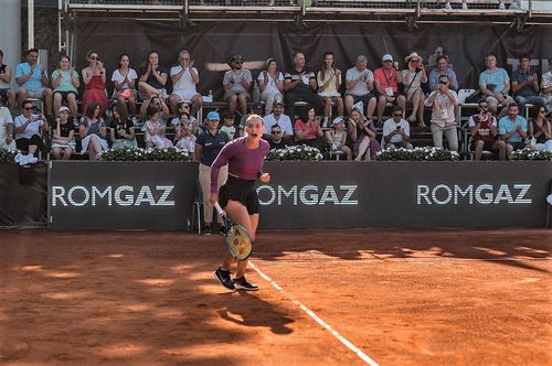 Ana Bogdan și reacția de la final Foto BCR Iasi Open