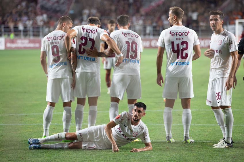 Tachtsidis, în timpul partidei dintre Rapid și CFR Cluj (2-2). Foto: Ionuț Iordache (GSP)