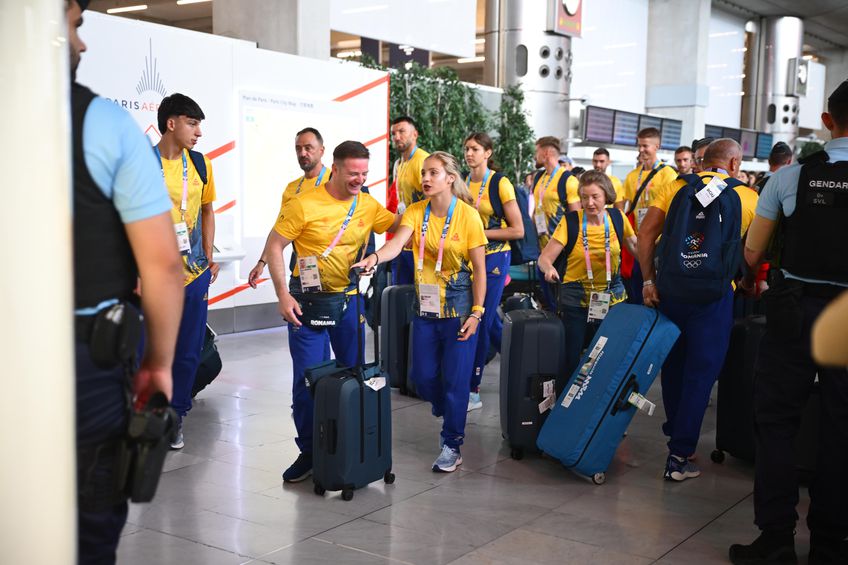 Sosire la Paris delegație olimpică România Foto: Raed Krishan (Paris)