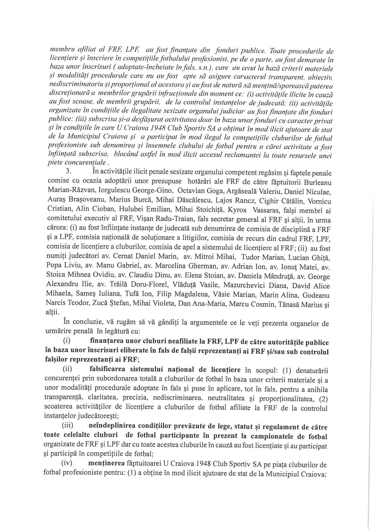 Răspunsul FCU Craiova la adresa trimisă de FRF