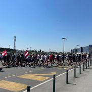 Nebunie la sosirea lui Marko Arnautovic la Belgrad // foto: sportal.blic.rs