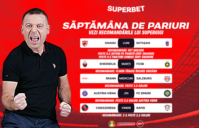 E timpul pentru Săptămâna de pariuri! Recomandările lui SuperGigi te așteaptă în SuperSocial