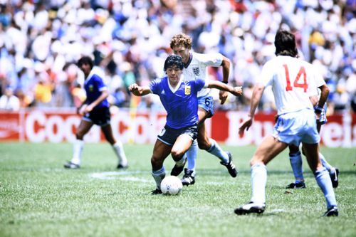 Diego Maradona, în meciul cu Anglia de la Campionatul Mondial din 1986 / Foto: Imago Images
