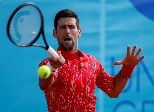 Novak Djokovic în acțiune la Adria Tour FOTO Guliver/GettyImages
