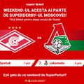Pune un x verde în calendar acestei duminici, fiindcă weekend-ul acesta ai parte de un SuperDerby al Moscovei. „Echipa poporului”, Spartak Moscova, o va înfrunta pe vicecampioana sezonului trecut, Lokomotiv Moscova.
