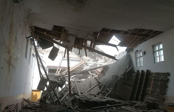 EXCLUSIV Fiori reci! Acoperișul unei clădiri care aparține clubului Dinamo s-a prăbușit