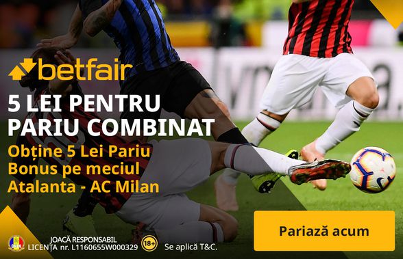 Atalanta - AC Milan: Se anunță spectacol total în Serie A! Cum poți obține un pariu gratuit de 5 lei pentru meciul zilei din Italia