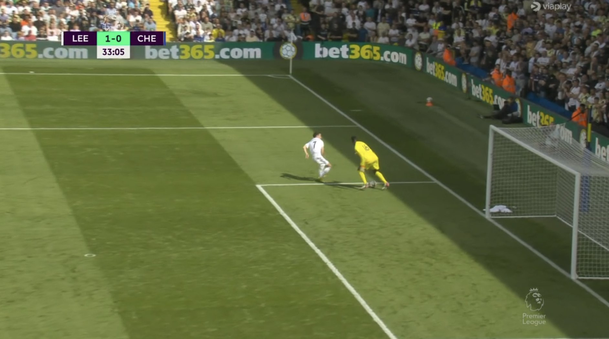 Gafa lui Edouard Mendy din Leeds - Chelsea