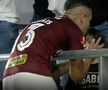 Ce a făcut Junior Morais imediat după supergolul din Giulești Foto: Captură Prima Sport