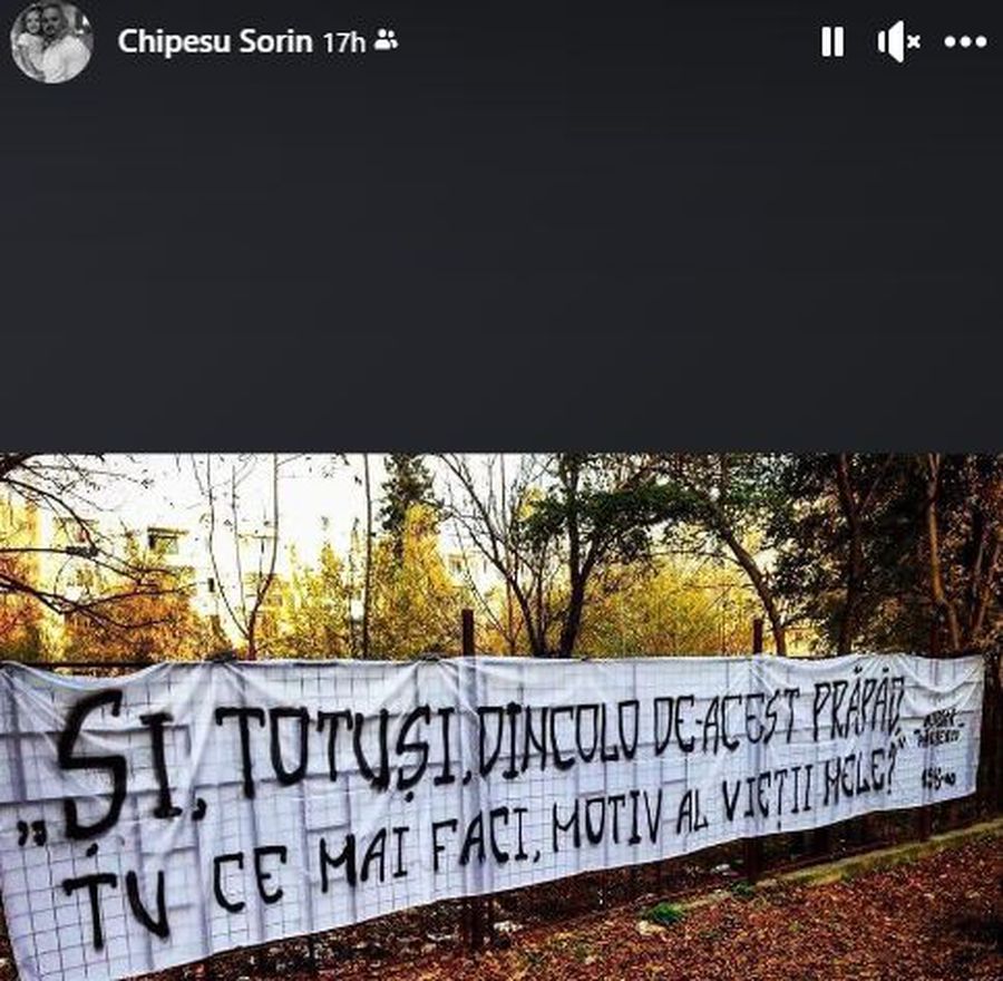 „Dincolo de acest prăpăd…” » Ce a postat liderul Peluzei Sud, la 3 săptămâni de când ultrașii s-au „rupt” de FCU Craiova
