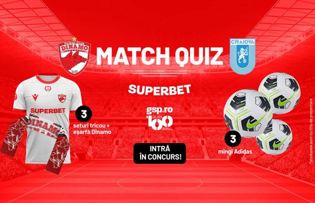 „Câinii” sau „juveții”? Răspunde la 5 întrebări simple despre Dinamo - Universitatea Craiova și câștigă tricouri oficiale și alte superpremii!