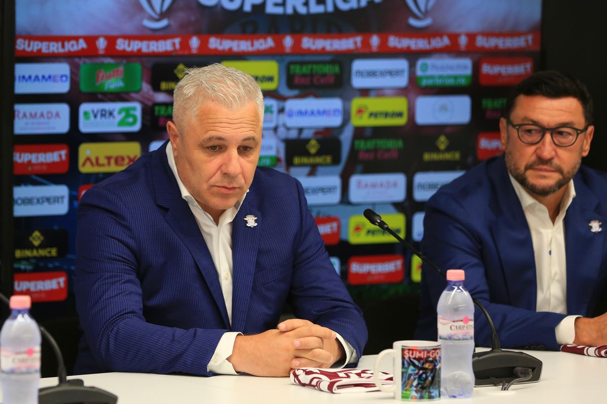 Marius Șumudică, prezentat la Rapid în cadrul unei conferințe de peste o oră: „Domnul Șucu m-a surprins cu o întrebare. N-am mai întâlnit așa ceva până acum”