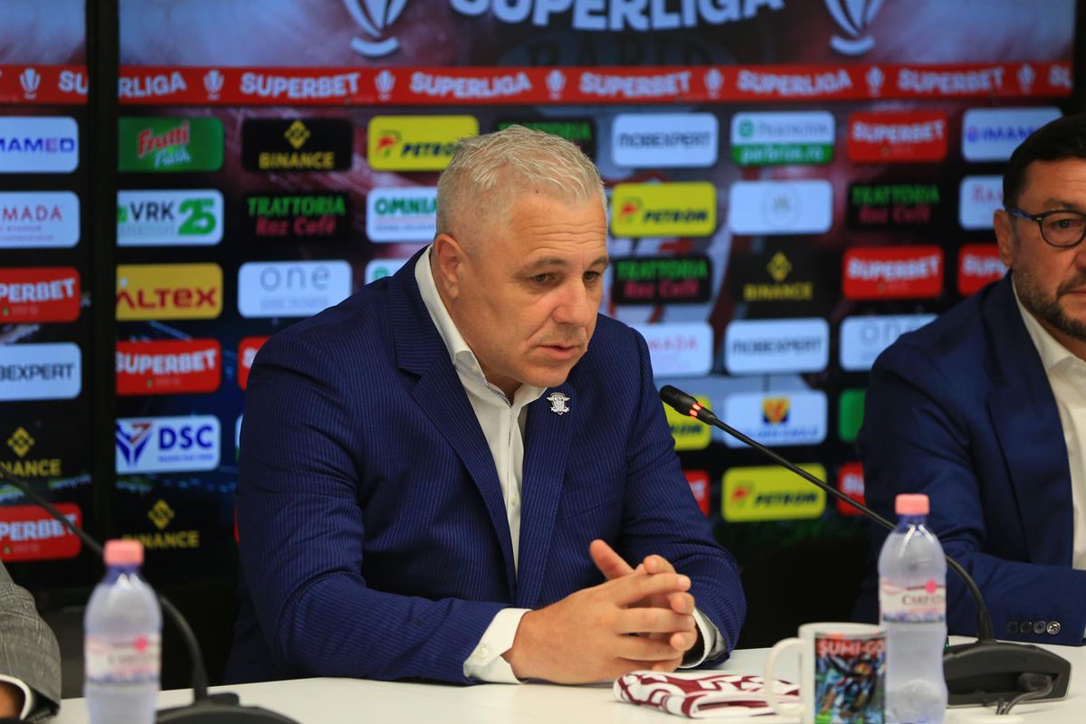 Marius Șumudică, prezentat la Rapid în cadrul unei conferințe de peste o oră: „Domnul Șucu m-a surprins cu o întrebare. N-am mai întâlnit așa ceva până acum”