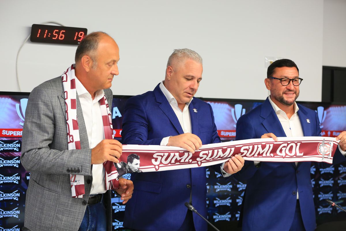 Marius Șumudică, prezentat la Rapid în cadrul unei conferințe de peste o oră: „Domnul Șucu m-a surprins cu o întrebare. N-am mai întâlnit așa ceva până acum”