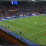 Golul lui Mora din Basaksehir - Universitatea Craiova. FOTO: captură Prima Sport