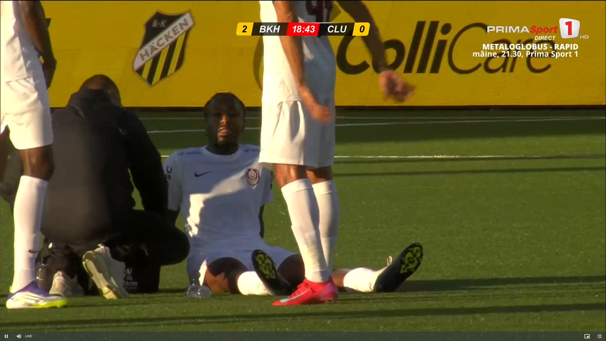 Tidiane Keita s-a accidentat în Hacken - CFR Cluj