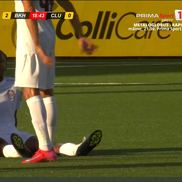 Tidiane Keita s-a accidentat în Hacken - CFR Cluj. FOTO: captură Prima Sport