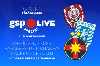 GSP Live Special cu Barbu, Rusescu și Beldie » FCSB, CFR Cluj și Universitatea Craiova, la „barajul” pentru grupe