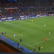 Golul lui Mora din Basaksehir - Universitatea Craiova. FOTO: captură Prima Sport