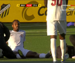 Tidiane Keita s-a accidentat în Hacken - CFR Cluj. FOTO: captură Prima Sport