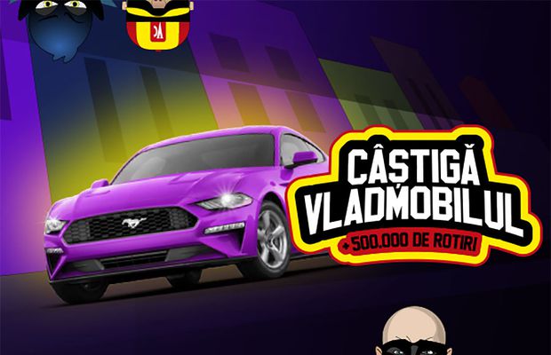 Câștigă un Ford Mustang Fastback și o parte din 500.000 rotiri la Vlad Cazino