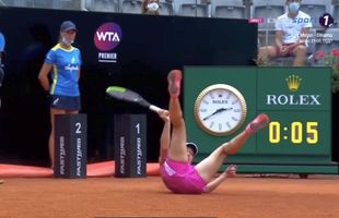 Emoții pentru Simona Halep în startul finalei cu Karolina Pliskova: Simona a căzut pe zgura de la Roma