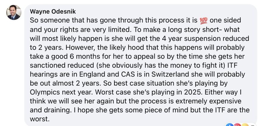 Jucătorul suspendat 15 ani pentru dopaj știe ce o așteaptă pe Simona Halep: „Ăsta e cel mai fericit scenariu, dar sper că va avea parte de liniște”