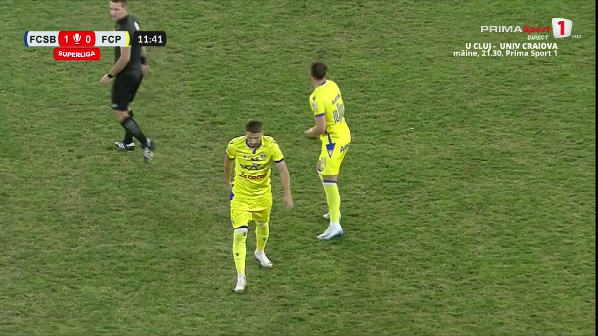 Două accidentări în 14 minute în FCSB - Petrolul! » Și-au pierdut cel mai bun om în startul meciului