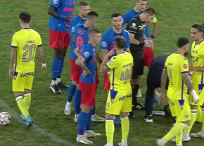 FCSB a rămas în 10 oameni în meciul cu Petrolul, după ce preferatul lui Gigi Becali și-a umplut de sânge un adversar