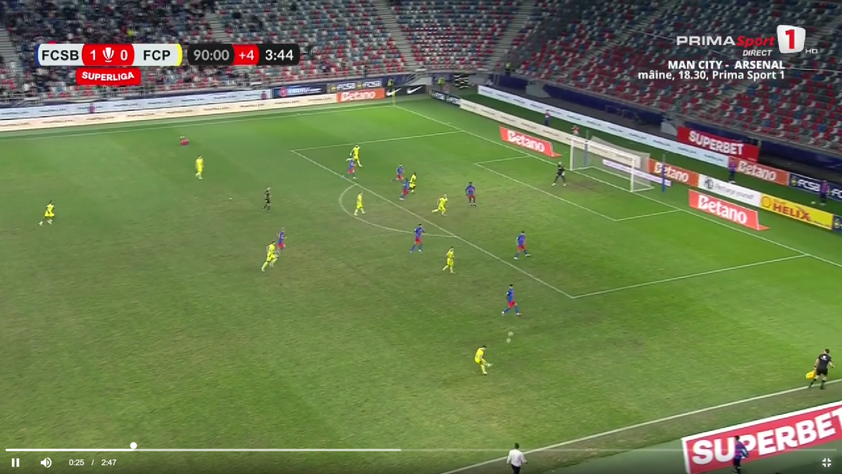 Gigi Becali a făcut praf un jucător, apoi s-a răzgândit și a criticat arbitrajul » Ce arată imaginile de la cel mai încins moment al jocului