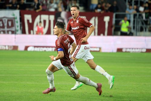 Alex Dobre, după golul marcat în Rapid - Hermannstadt // foto: Ionuț Iordache