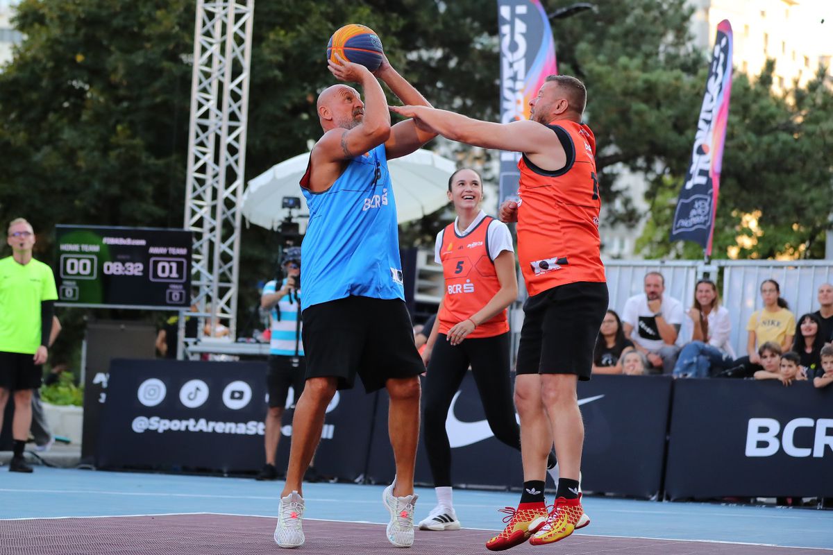 „Arnold” Stelea vs. „Săgeată” Niculae » Spectacol inedit pe terenul de baschet la Sport Arena Streetball