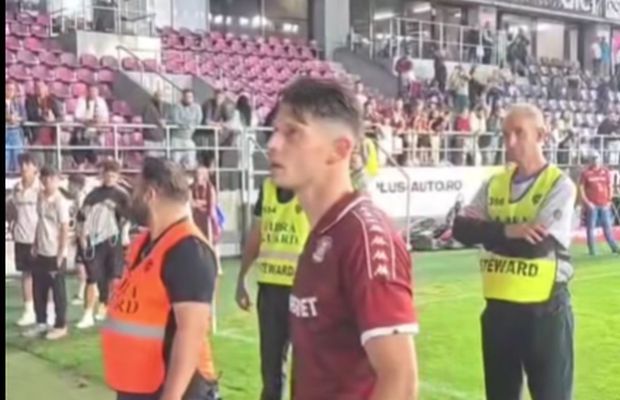 Momentul în care Alexandru Dobre îi înfruntă pe rapidiștii care îl înjurau: „Escrocule!” / „Bă, tu trebuie să fii alături de noi!”