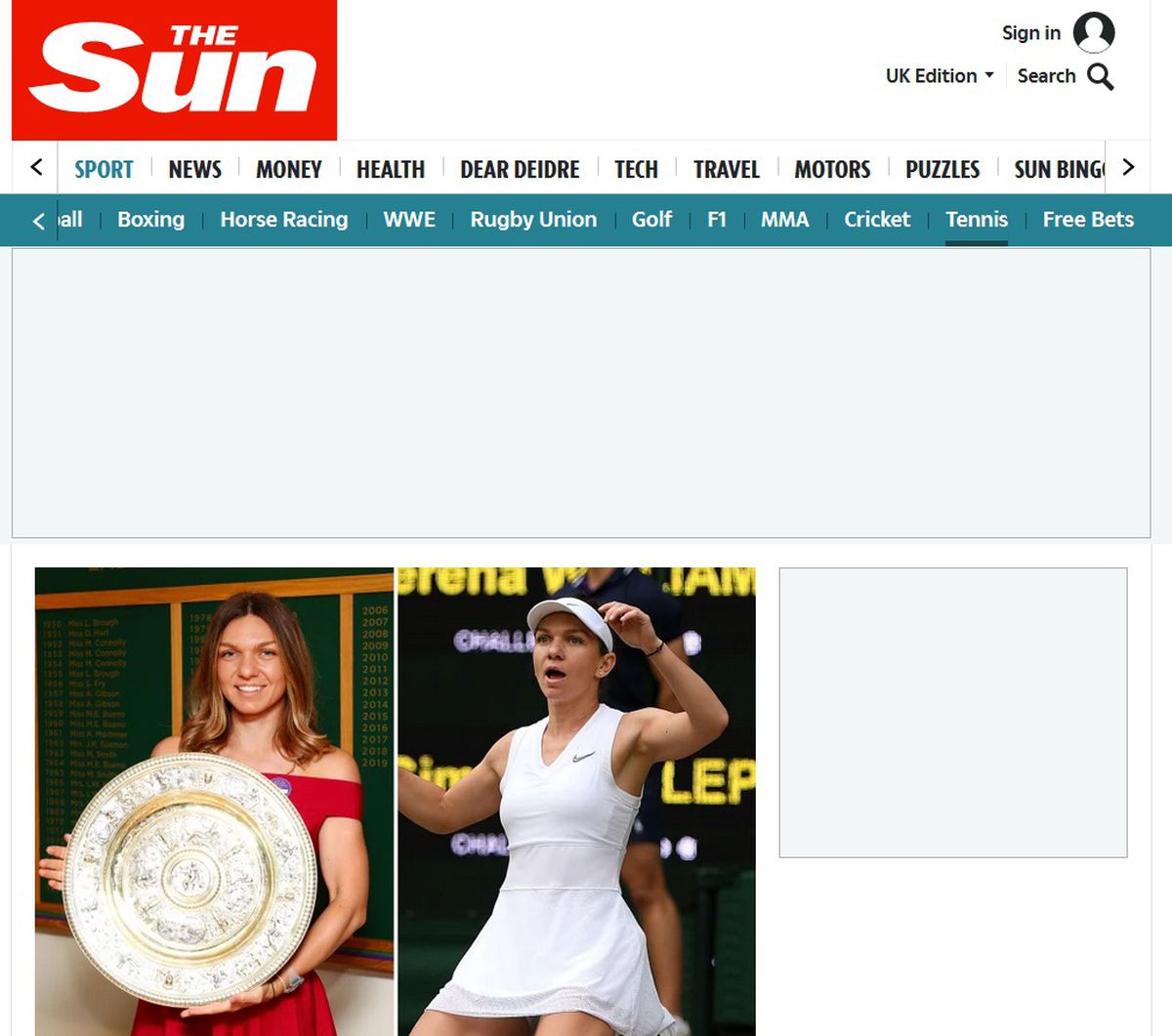 Site-urile ziarelor de sport din întreaga lume o pun pe Simona Halep pe prima pagină