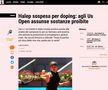 Site-urile ziarelor de sport din întreaga lume o pun pe Simona Halep pe prima pagină
