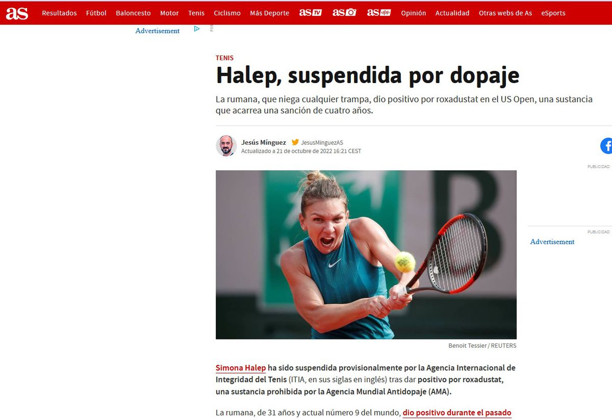Site-urile ziarelor de sport din întreaga lume o pun pe Simona Halep pe prima pagină