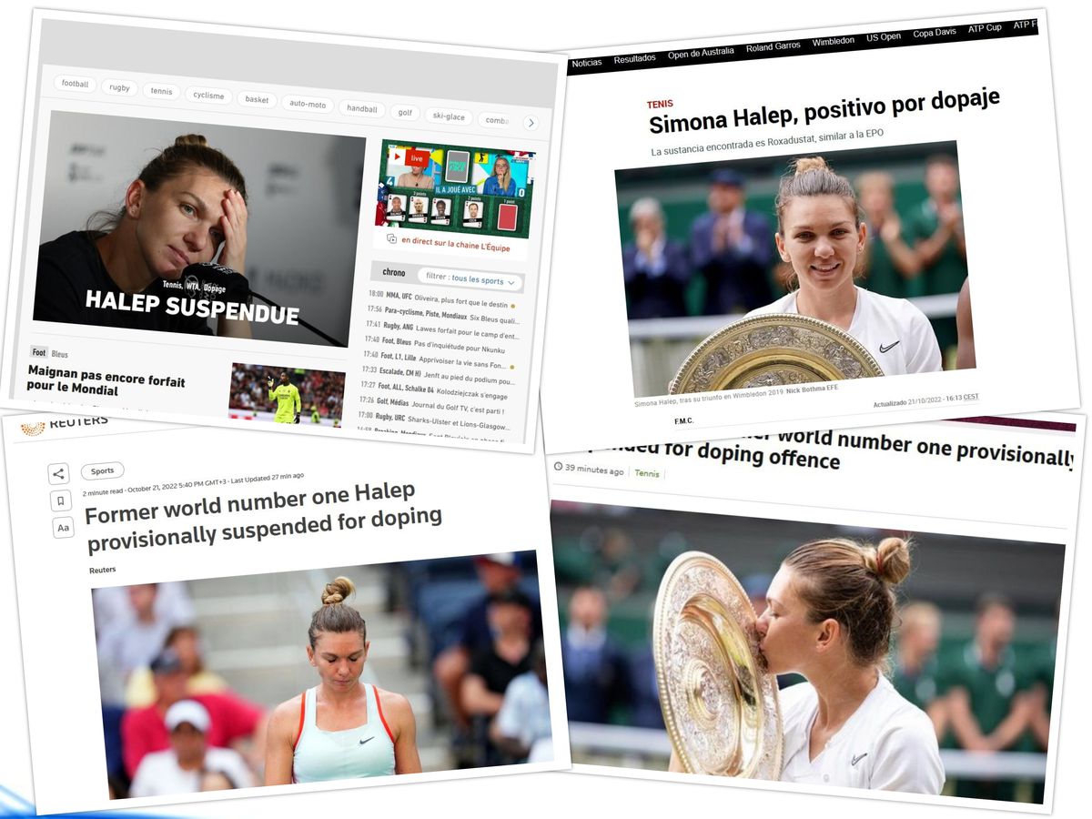 Site-urile ziarelor de sport din întreaga lume o pun pe Simona Halep pe prima pagină