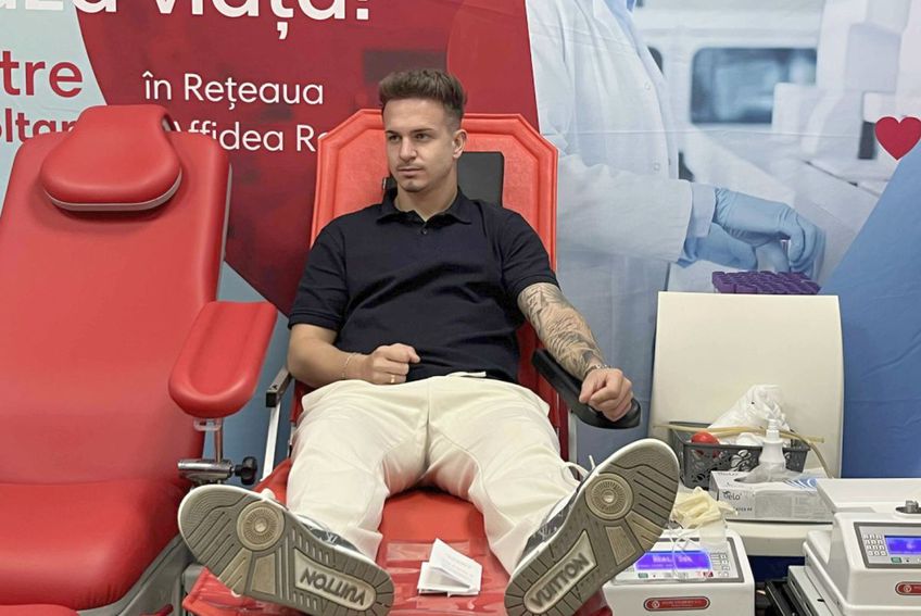 Alexandru Pop este unul dintre fotbaliștii lui Dinamo care s-au implicat într-un gest nobil, donând sânge pentru a sprijini spitalele din București.