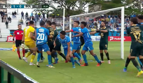 Bătaie generală la meciul dintre Blooming și Bolivar / Futbol Canal