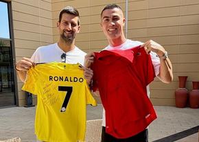 Întâlnire istorică la Lisabona! Cristiano Ronaldo și Novak Djokovic, surprinși împreună » Ce cadouri și-au făcut
