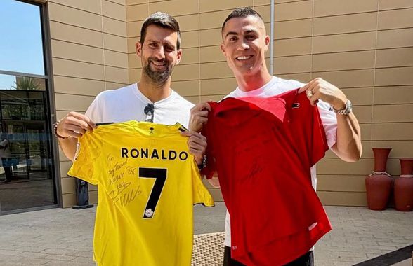 Întâlnire istorică la Lisabona! Cristiano Ronaldo și Novak Djokovic, surprinși împreună » Ce cadouri și-au făcut