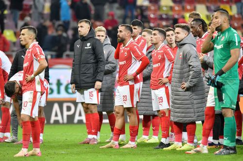 Cătălin Cîrjan (stânga), după Dinamo - Rapid. FOTO: GSP.ro