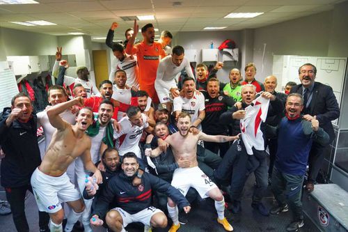 Așa a celebrat Gaziantep victoria cu Denizlispor // foto: Gaziantep Futbol Kulubu