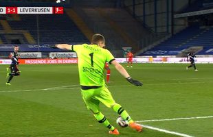 VIDEO Autogol uluitor în Bundesliga! Cum a comis-o portarul lui Bayer Leverkusen