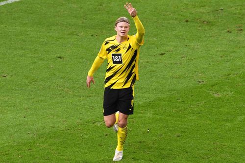 Erling Haaland, în Hertha - Borussia Dortmund 2-5 // foto: Imago