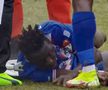 Accidentarea lui Modibo Keita în CSC Șelimbăr - FC Buzău // foto: captură DigiSport