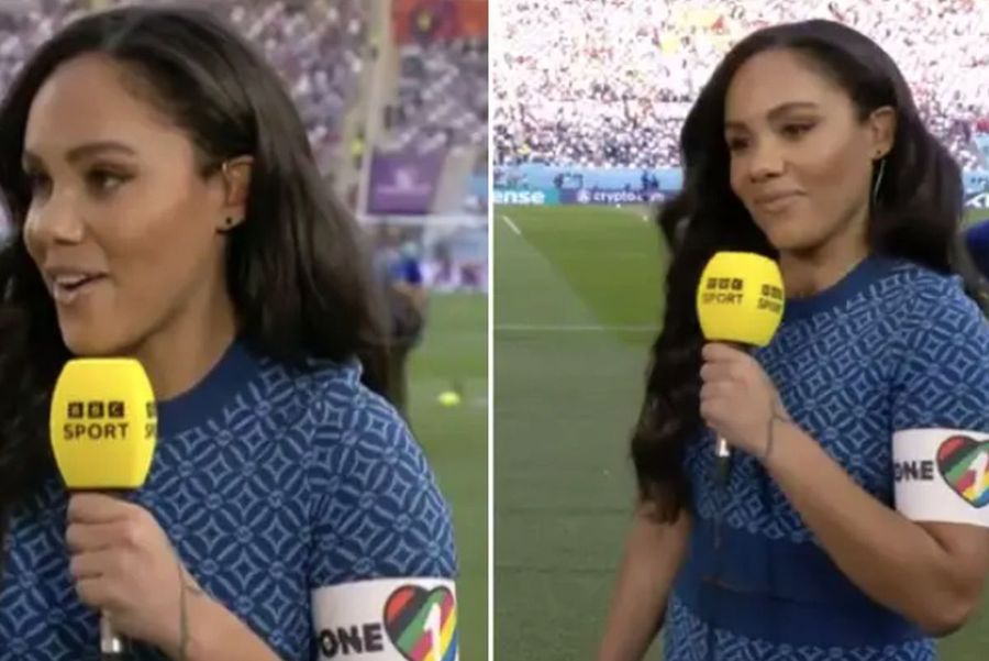 Alex Scott / Captură Sport Bible Englezii au driblat interdicția » Cine a purtat banderola LGBTQ care trebuia să fie pe brațul lui Harry Kane