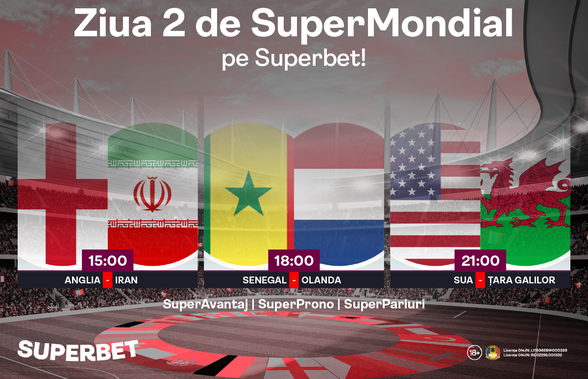 Ziua a doua de la SuperMondial vine cu un SuperPachet pe Superbet!