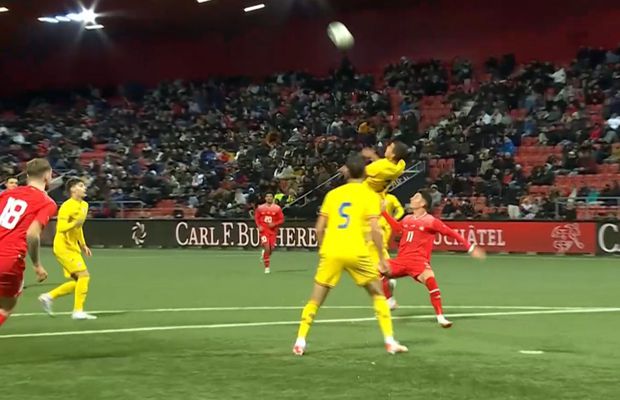 Elveția U21 - România U21 2-2 » Elevii lui Pancu au fost egalați pe final, după un gol precedat de un fault clar în atac!